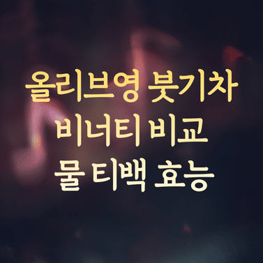 올리브영 붓기차와 붓기차 비너티 비교 (물 티백 효능 꿀팁)